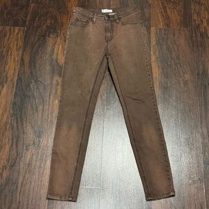 Free People WoMen's Skinny Brown Jeans size 25 EUC
